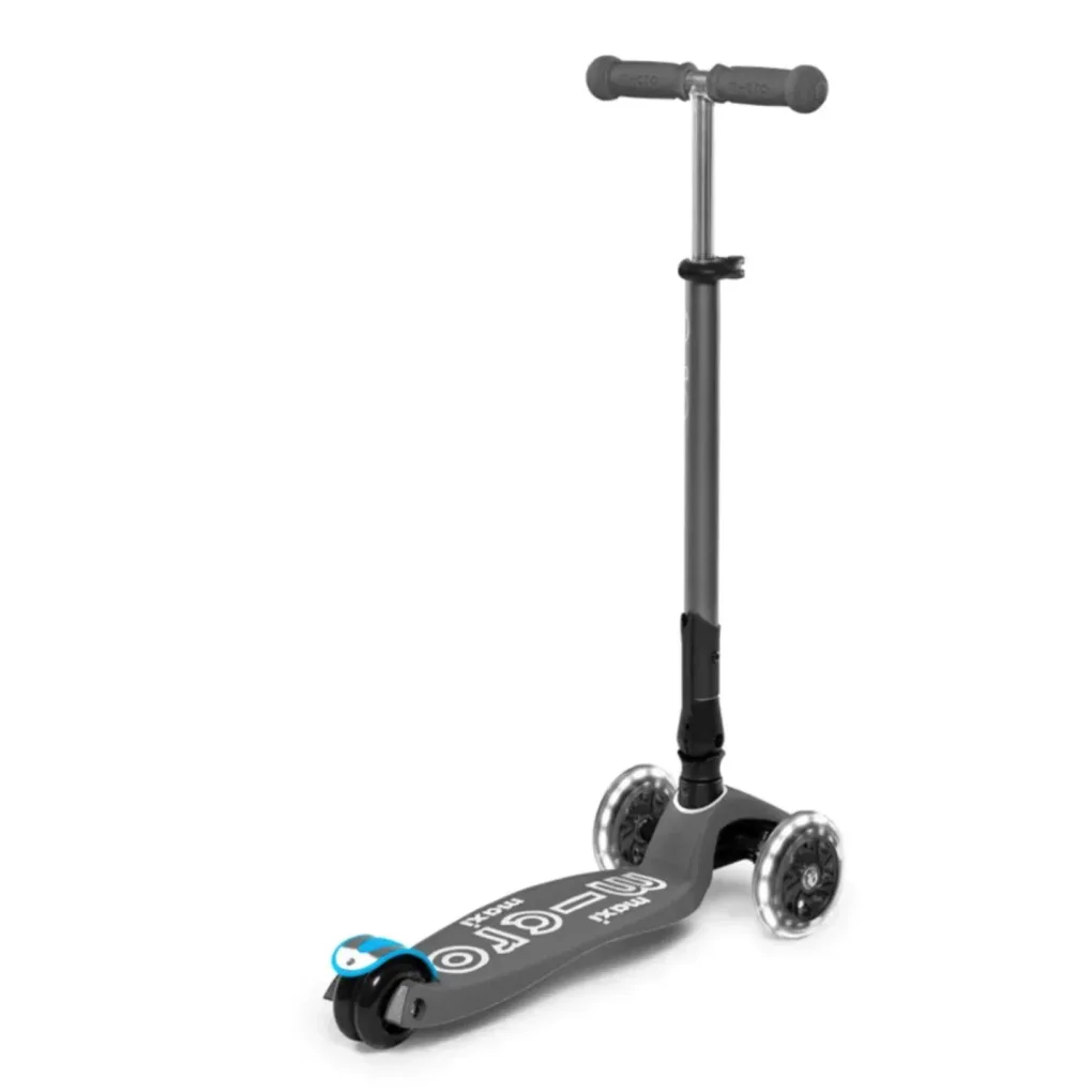 Складной самокат Micro Maxi Deluxe Foldable LED Volcano Grey foto