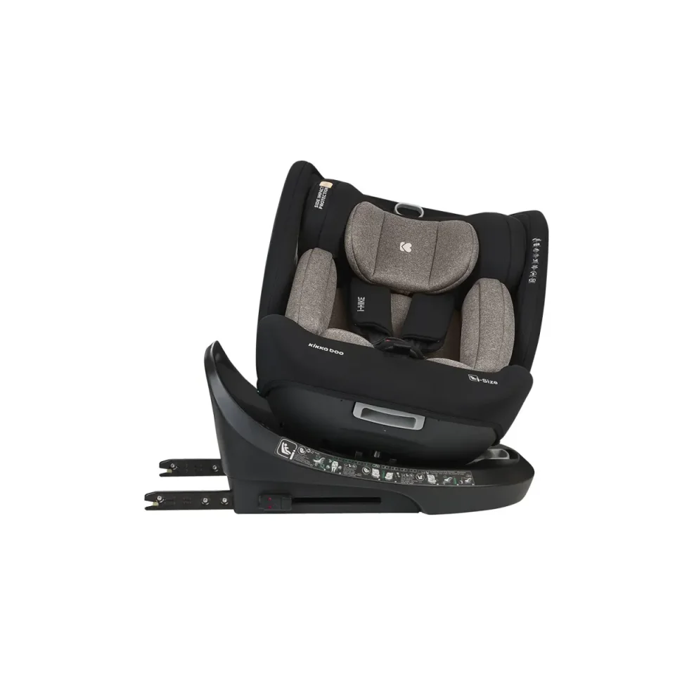 Scaun auto rotativ cu isofix KikkaBoo i-Hike Beige, 40-150 cm foto