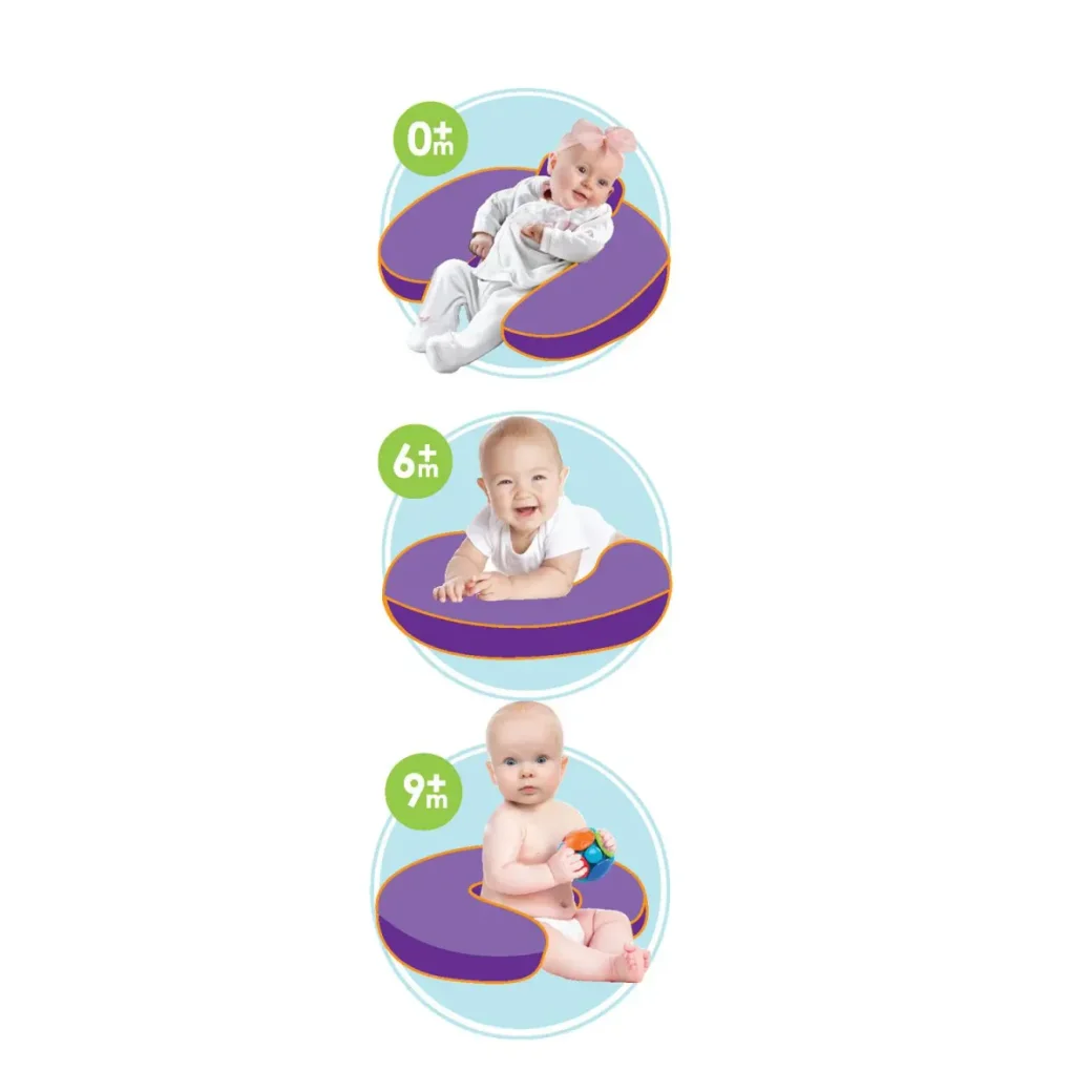 Perna pentru alaptat 2 in 1 BabyJem Nursing Pillow Albastra foto