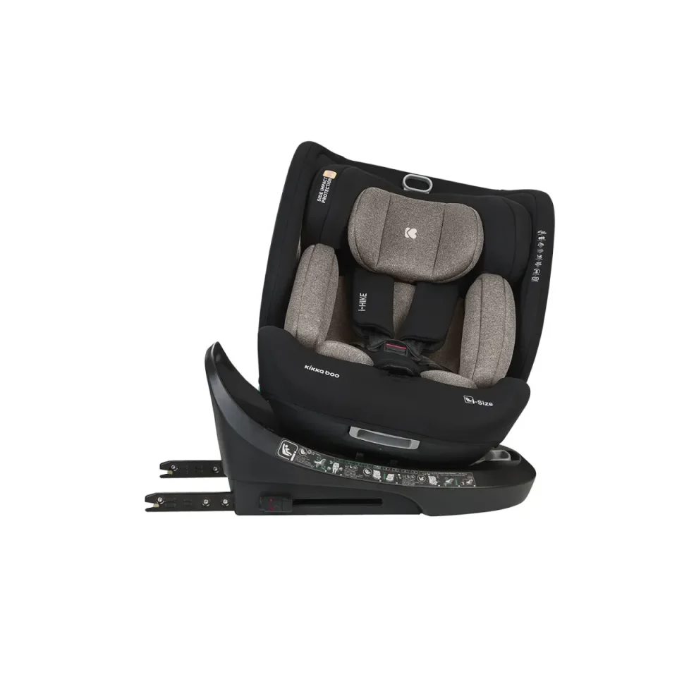 Scaun auto rotativ cu isofix KikkaBoo i-Hike Beige, 40-150 cm foto