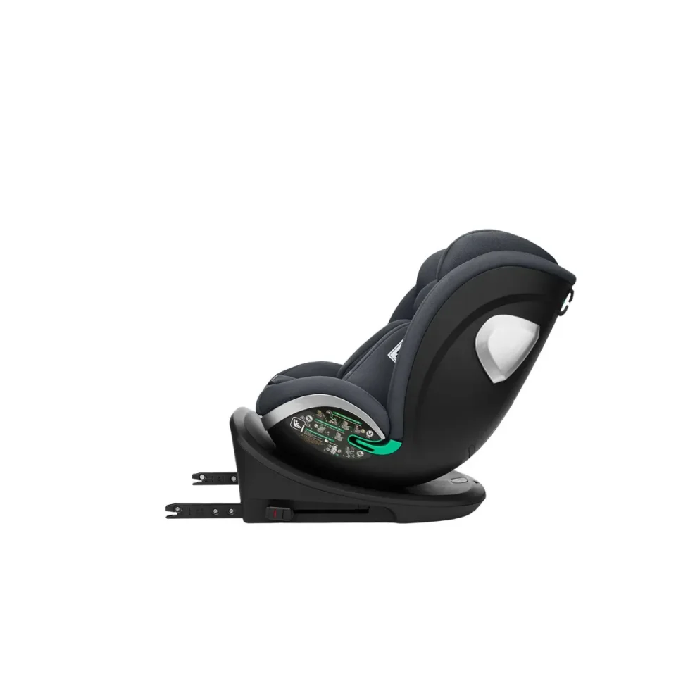 Scaun auto rotativ cu isofix KikkaBoo i-Drive Dark Grey, 40-150 cm foto