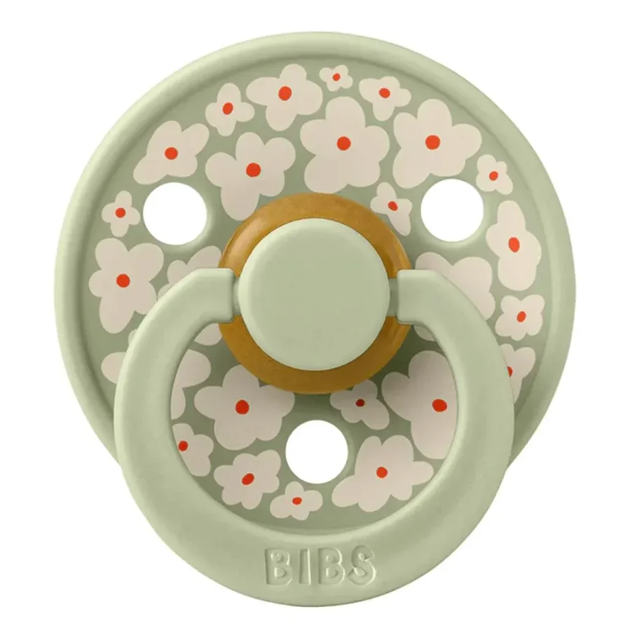 Set 2 suzete rotunde din latex BIBS Studio Colour Jasmine - Sage Mix (6-18 luni) foto