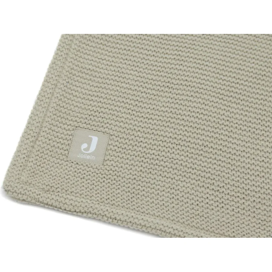 Paturica Jollein Basic Knit Olive Green/Fleece, 100x150 cm foto