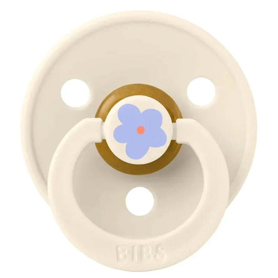 Set 2 suzete rotunde din latex BIBS Studio Colour Jasmine - Ivory Mix (0-6 luni) foto