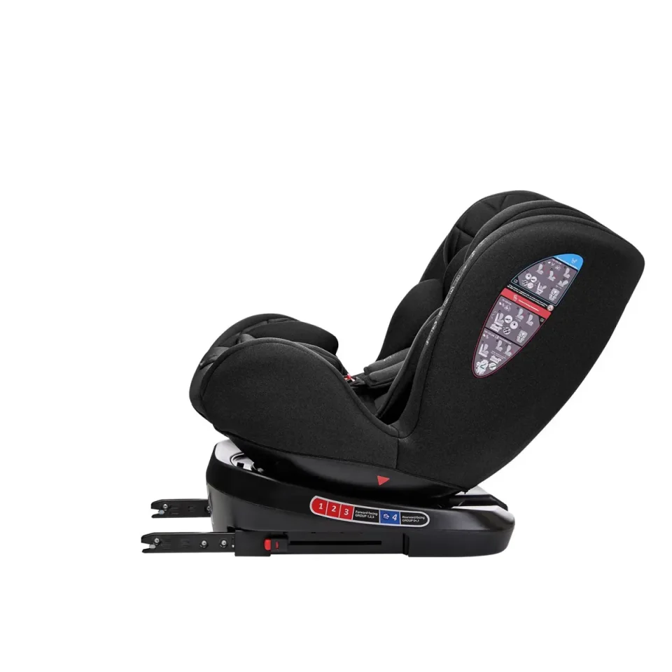 Вращающееся автокресло с изофиксом KikkaBoo i-Trip Black, 40-150 см foto