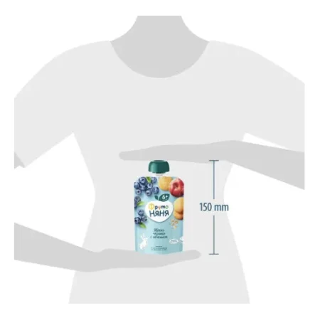 ФрутоНягя piure mere-afine-biscuiți 90g. (6 l+)