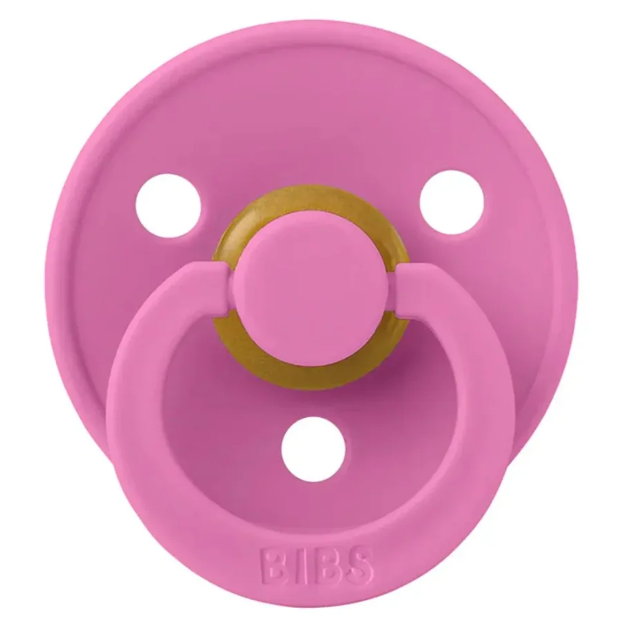Set 2 suzete rotunde din latex BIBS Colour Bubblegum/Peri (0-6 luni) foto