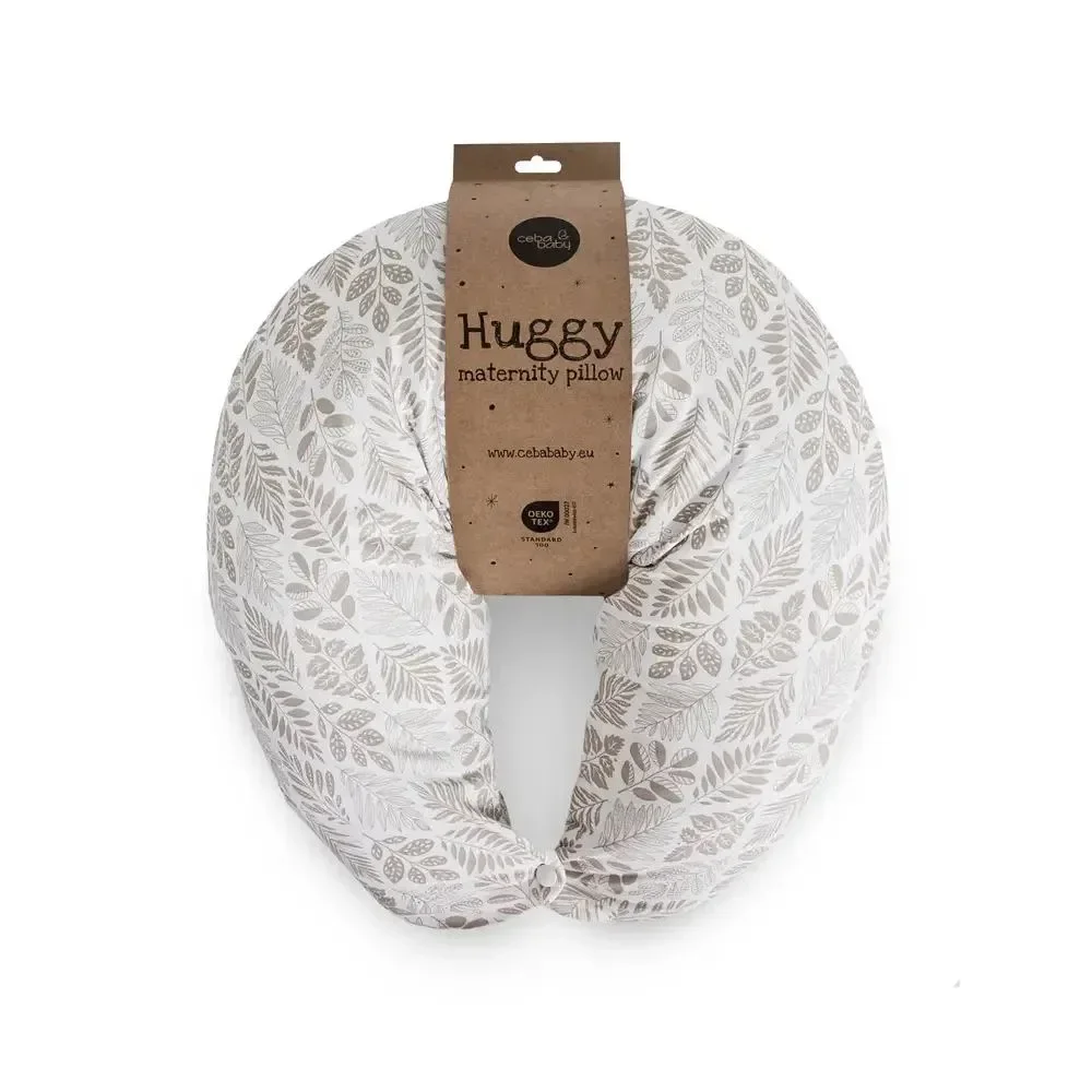 Подушка для материнства Ceba Baby Huggy Jersey Basic Brown Leaves foto