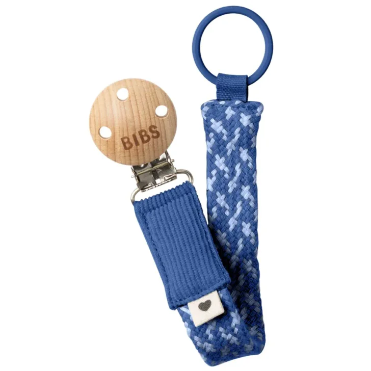 Lantisor clip pentru suzeta BIBS Cornflower/Dusty Blue foto