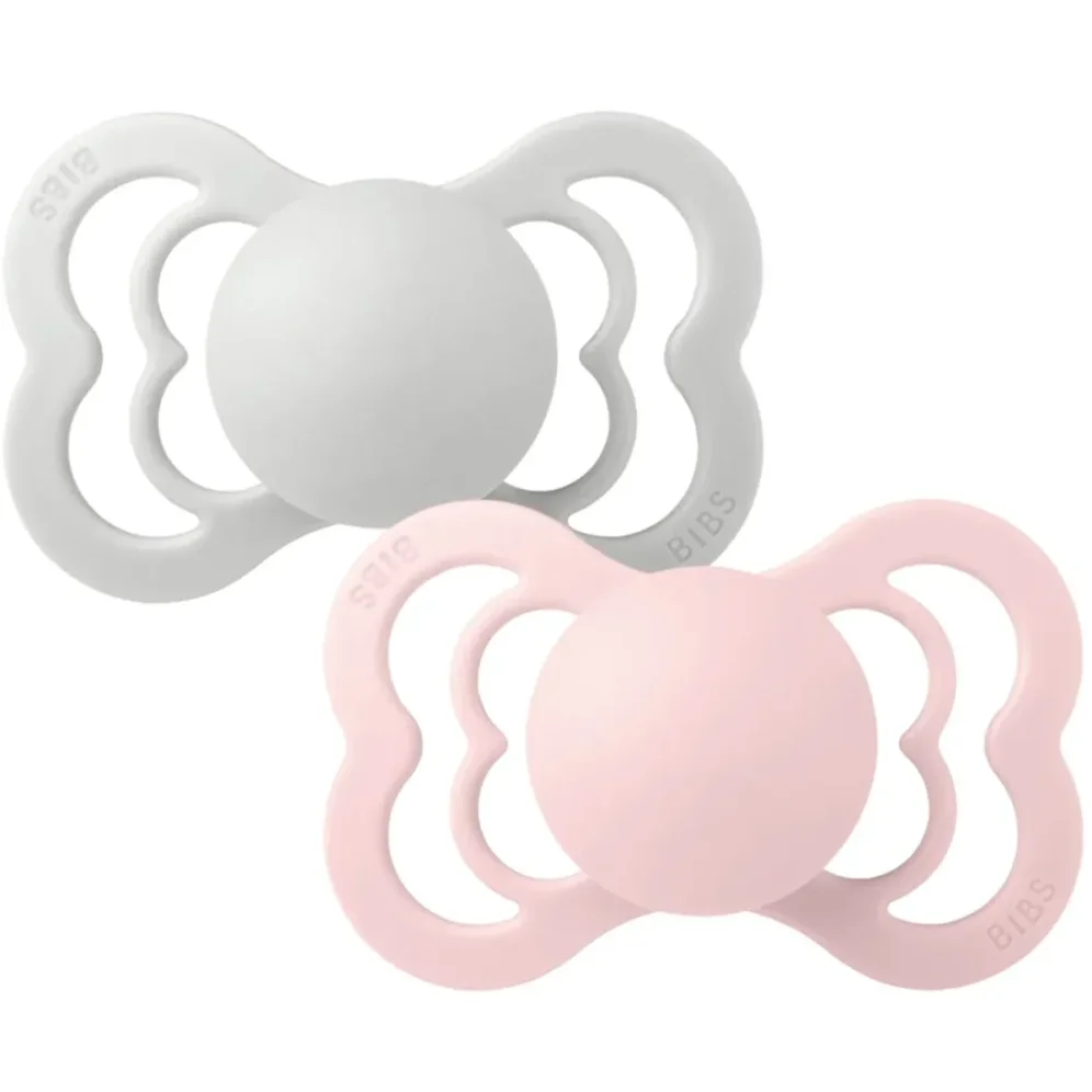 Set 2 suzete simetrice din silicon BIBS Supreme Haze/Blossom (6-18 luni) foto