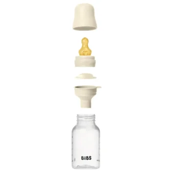 Biberon din plastic anticolici BIBS Ivory cu tetina din latex 0+ luni, 150 ml foto