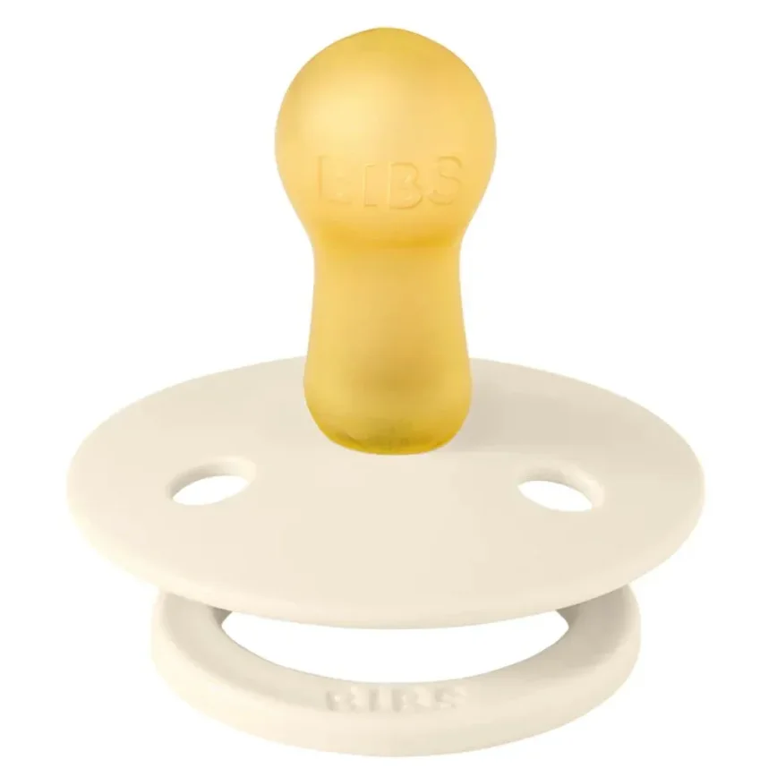 Set 2 suzete rotunde din latex BIBS Colour Ivory/Sage (6-18 luni) foto