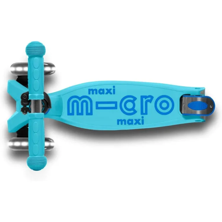 Складной самокат Micro Maxi Deluxe Foldable LED Bright Blue foto