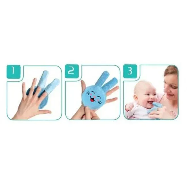 Зубная щетка для использования на пальце BabyJem Grey foto