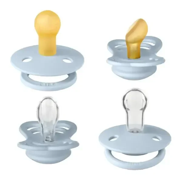 Набор из 4 пустышек BIBS Try-it Collection Baby Blue (0–6 мес) foto