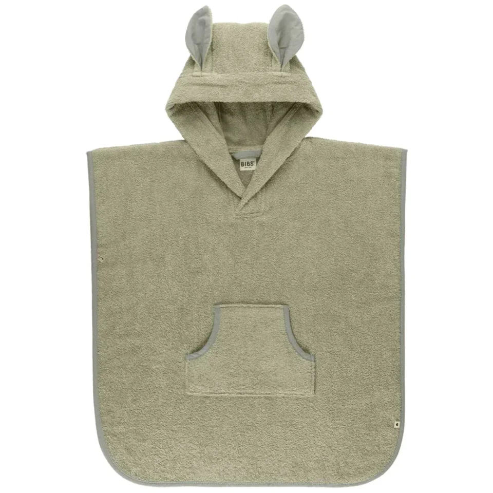 Prosop Poncho cu gluga si urechiuse BIBS Kangaroo Sage foto