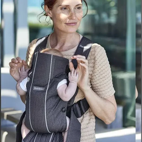 Анатомический мультифункциональный рюкзак-кенгуру BabyBjorn Mini Anthracite, 3D Mesh foto