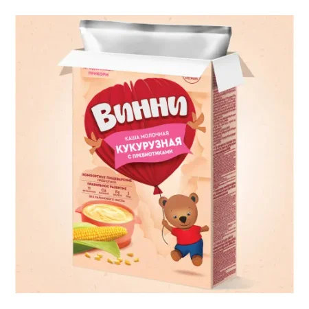 Винни terci din porumb cu lapte cu prebiotice (5 m+) 200 gr.