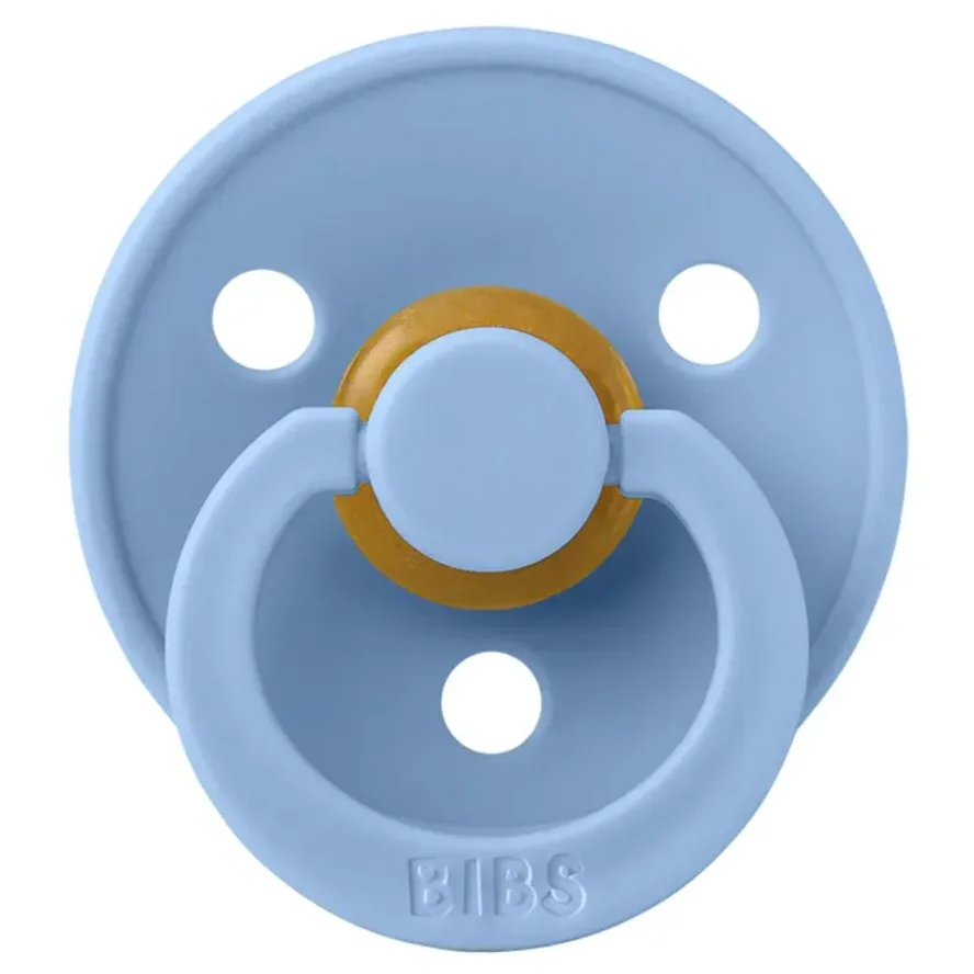 Suzeta rotunda din latex BIBS Sky Blue (6-18 luni) foto