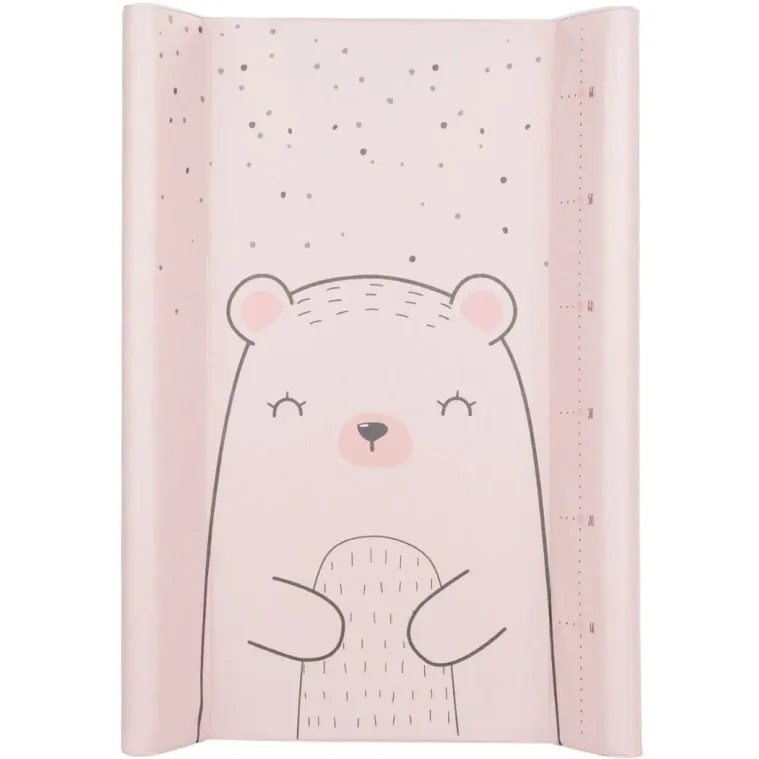 Saltea pentru infasat moale KikkaBoo Bear with me Pink, 70x50 cm foto