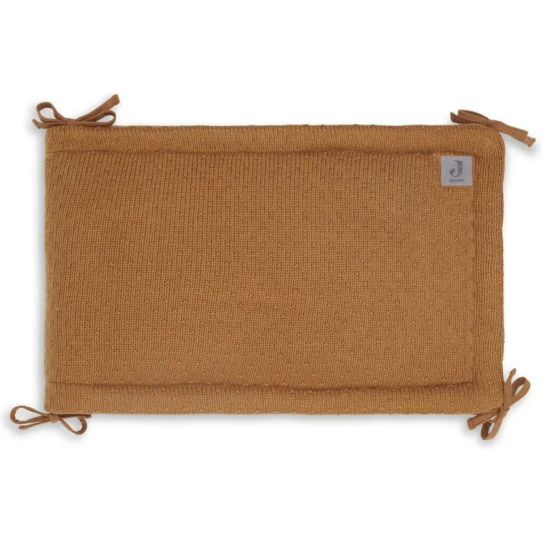 Aparator lateral pentru patut Jollein Bliss Knit Caramel, 180x35 cm foto