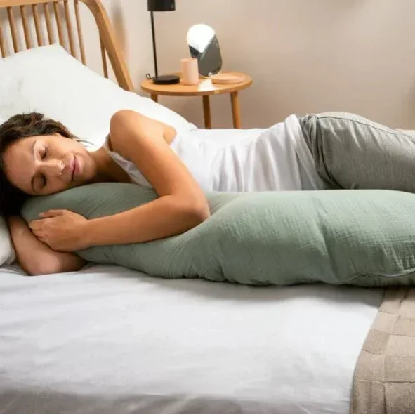 Большая подушка для беременных 3 в 1 Doomoo Comfy Big Tetra Green, органический хлопок foto