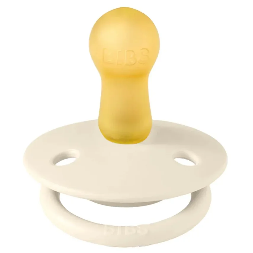 Set 2 suzete rotunde din latex BIBS De lux Ivory/Sage (0-6 luni) foto