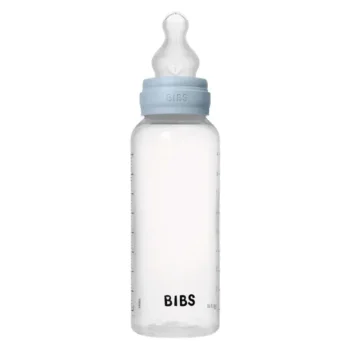 Пластиковая антиколиковая бутылочка BIBS Baby Blue с силиконовой соской 3+ мес, 270 мл foto