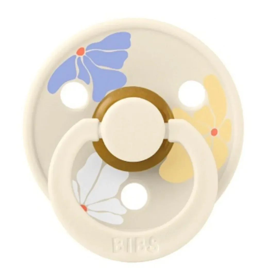 Пустышка круглая латексная BIBS Studio Colour Morning Bloom - Ivory (0-6 мес.) foto