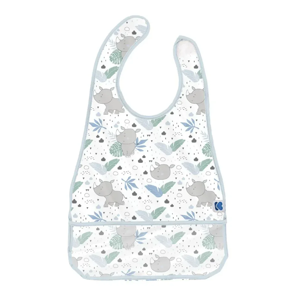 Водонепроницаемый нагрудник с карманом KikkaBoo Savanna Pattern Blue foto