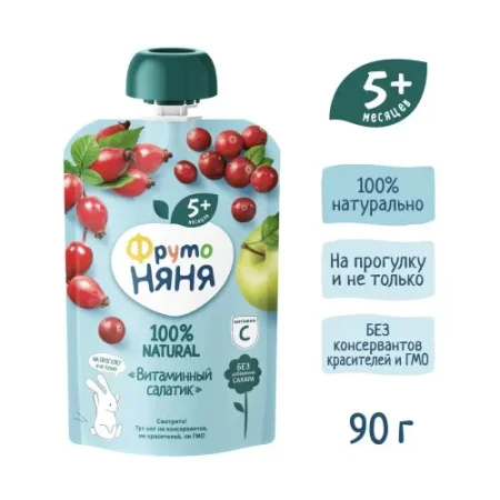ФрутоНяня piure "salata de vitamine" 90g. (5 l+)