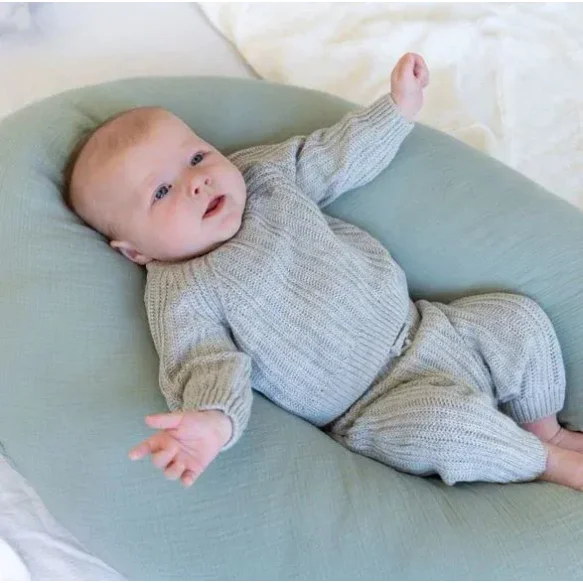 Большая подушка для беременных 3 в 1 Doomoo Comfy Big Tetra Green, органический хлопок foto