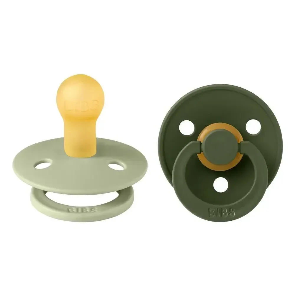 Set 2 suzete rotunde din latex BIBS Colour Sage/Hunter Green (6-18 luni) foto
