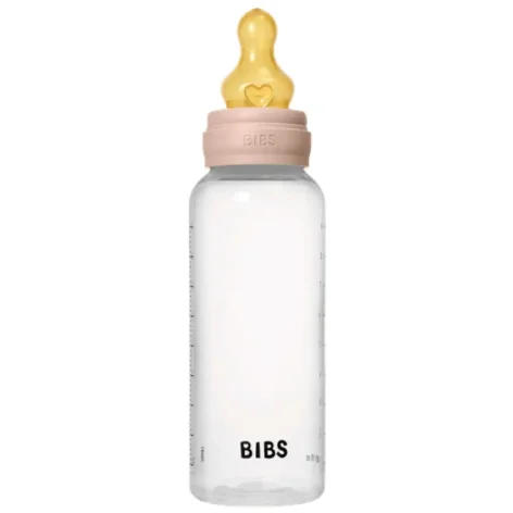 Biberon din plastic anticolici BIBS Blush cu tetina din latex 3+ luni, 270 ml foto