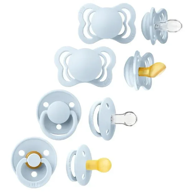 Набор из 4 пустышек BIBS Try-it Collection Baby Blue (0–6 мес) foto