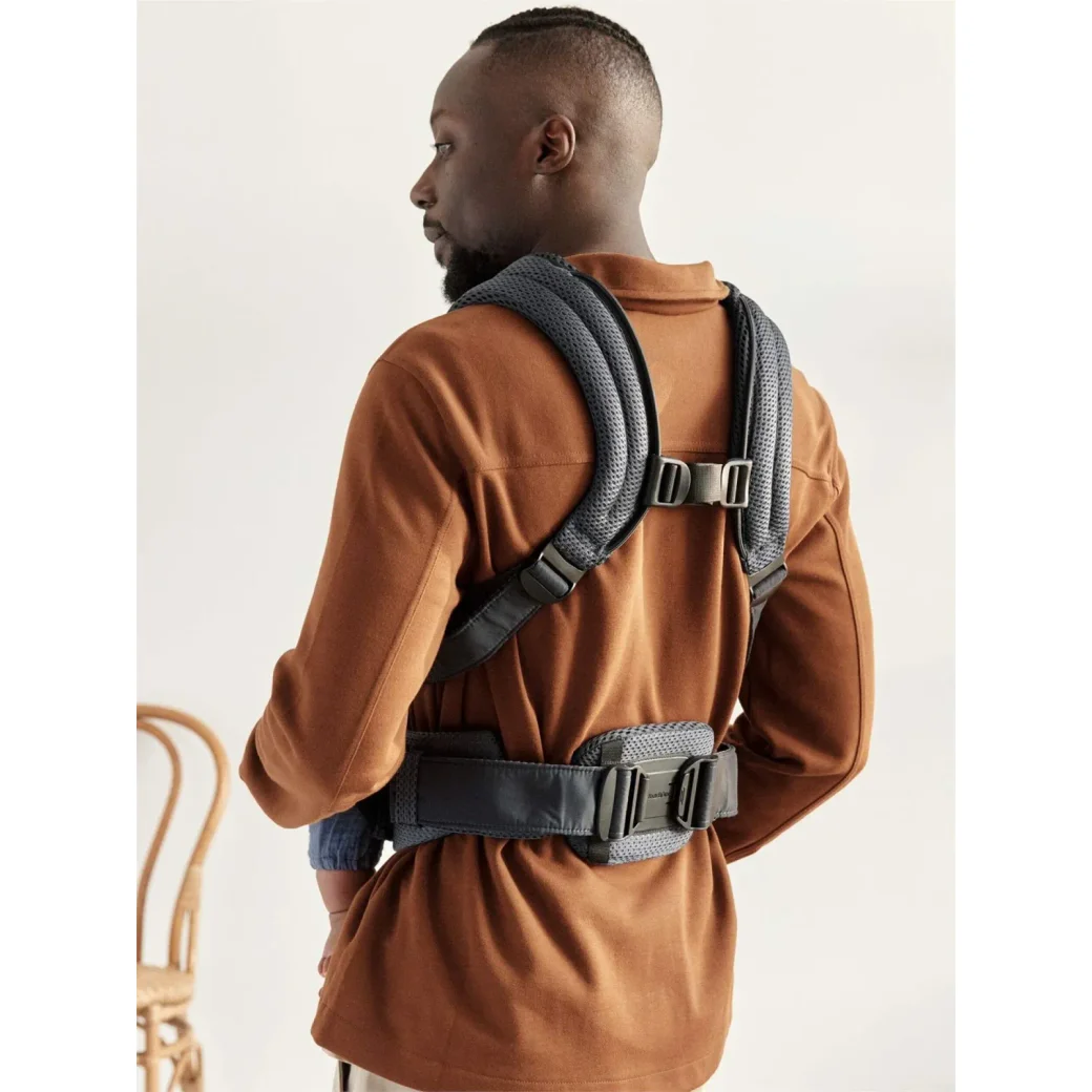 Marsupiu anatomic BabyBjorn Harmony Anthracite, 3D Mesh foto