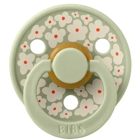 Пустышка круглая латексная BIBS Studio Colour Jasmine Field - Sage (6-18 мес.) foto