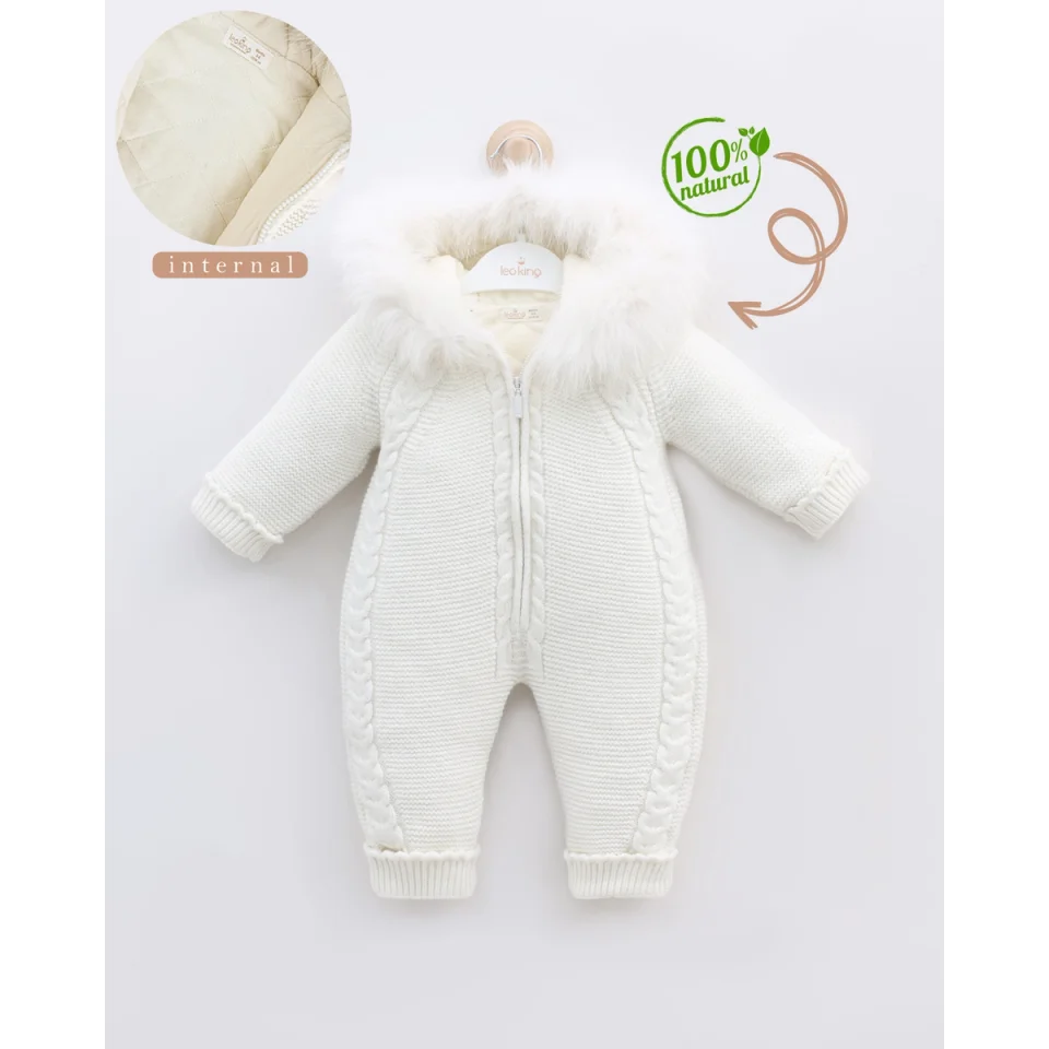 Leo King Baby Girl Romper - White 9422 6-9 / 68-74cm