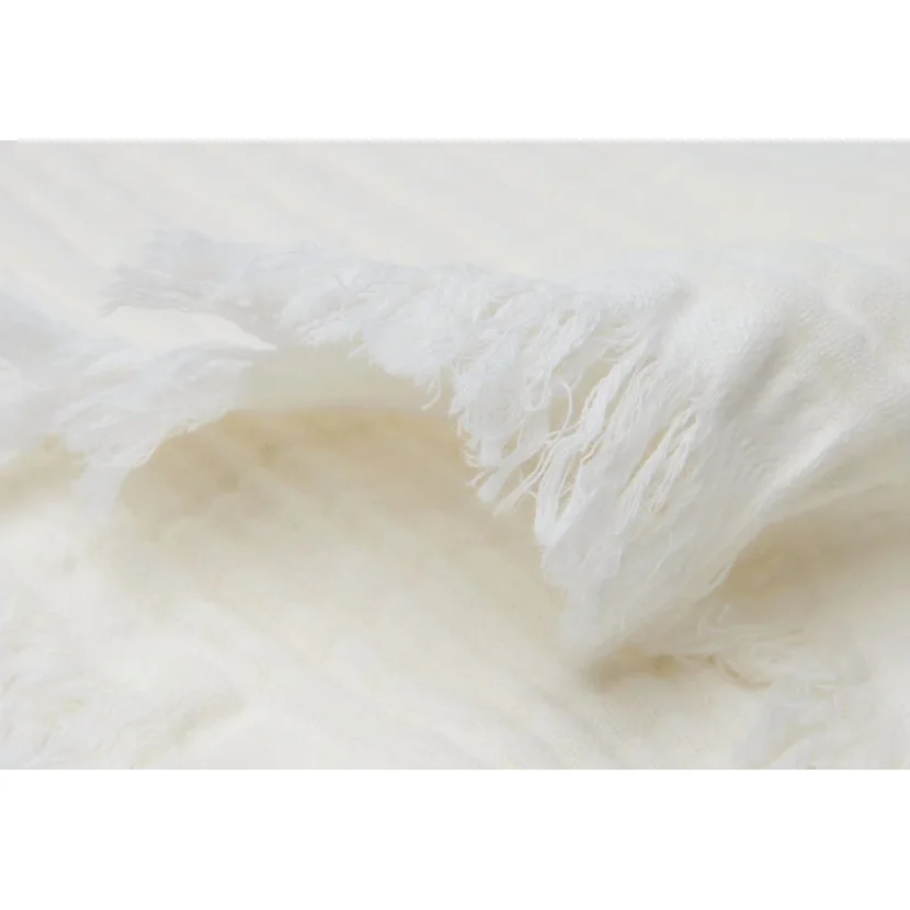 Paturica Jollein Muslin Fringe Ivory, 120x120 cm