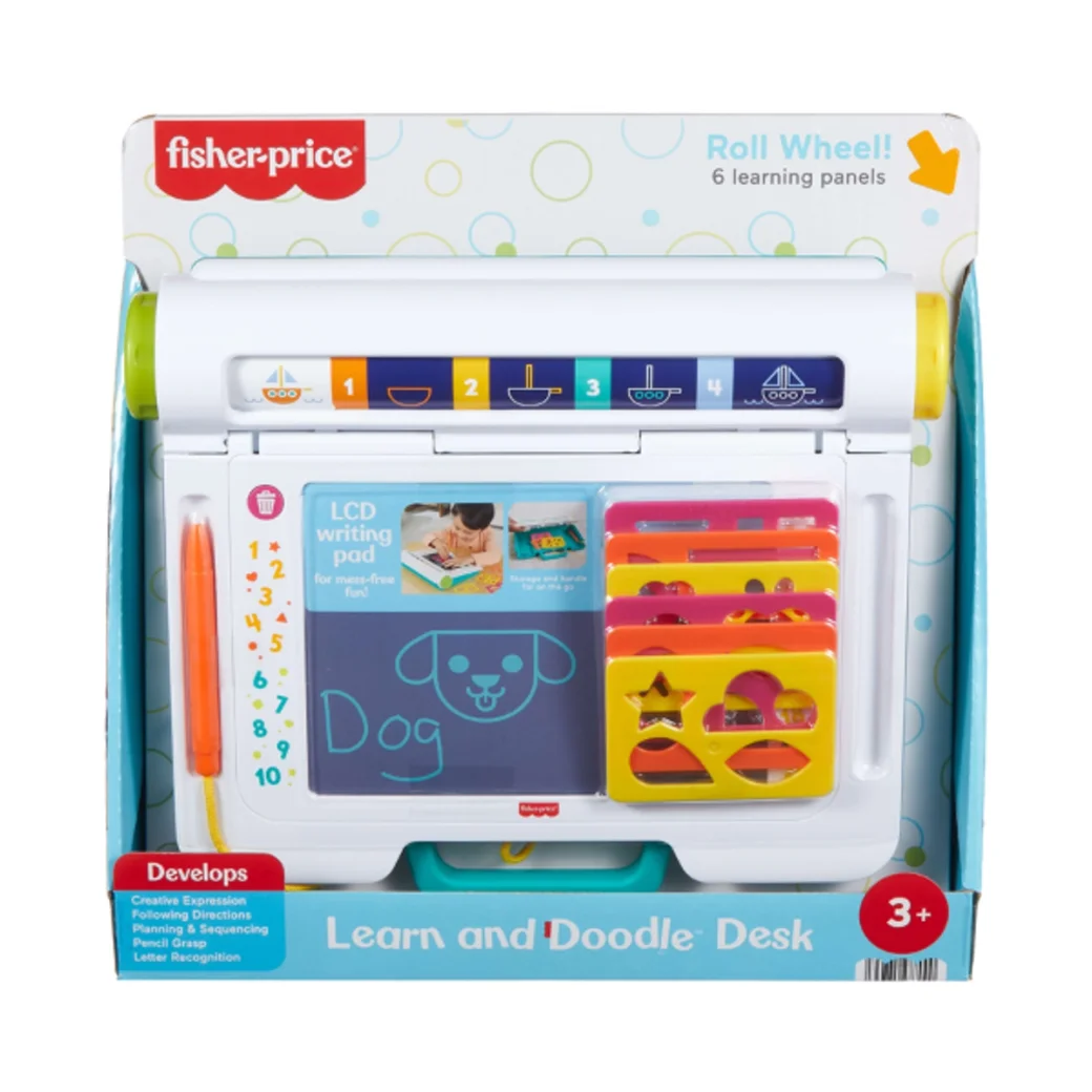 Fisher-Price Tablă de desen și scris cu ecran LCD „Învață și desenează”