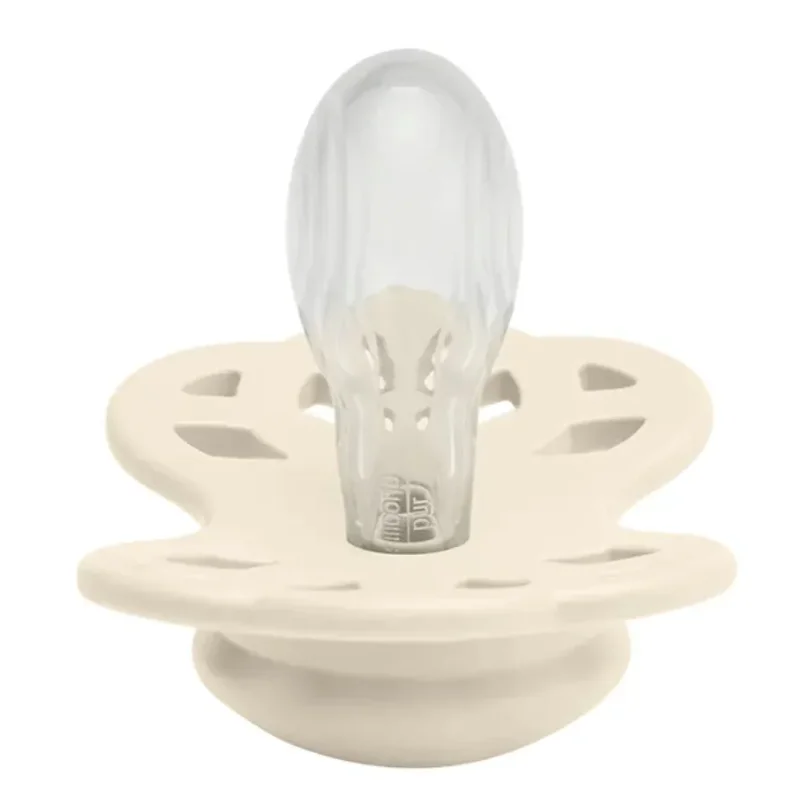 Set 2 suzete simetrice din silicon BIBS Infinity Ivory/Sage (0-6 luni) foto