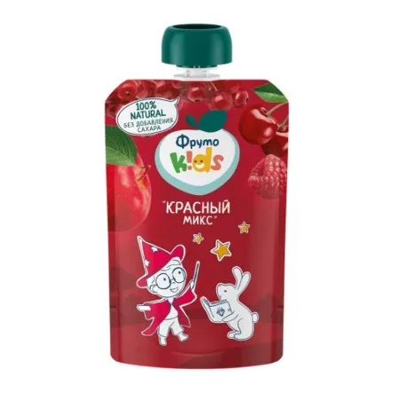 "Фрутоkids" Пюре "Красный Микс" (6 м+) 90 гр.