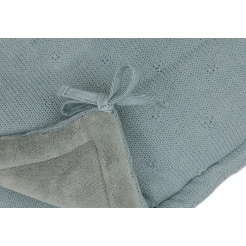 Aparator lateral pentru patut Jollein Cosy Knit Sea Green, 180x30 cm foto