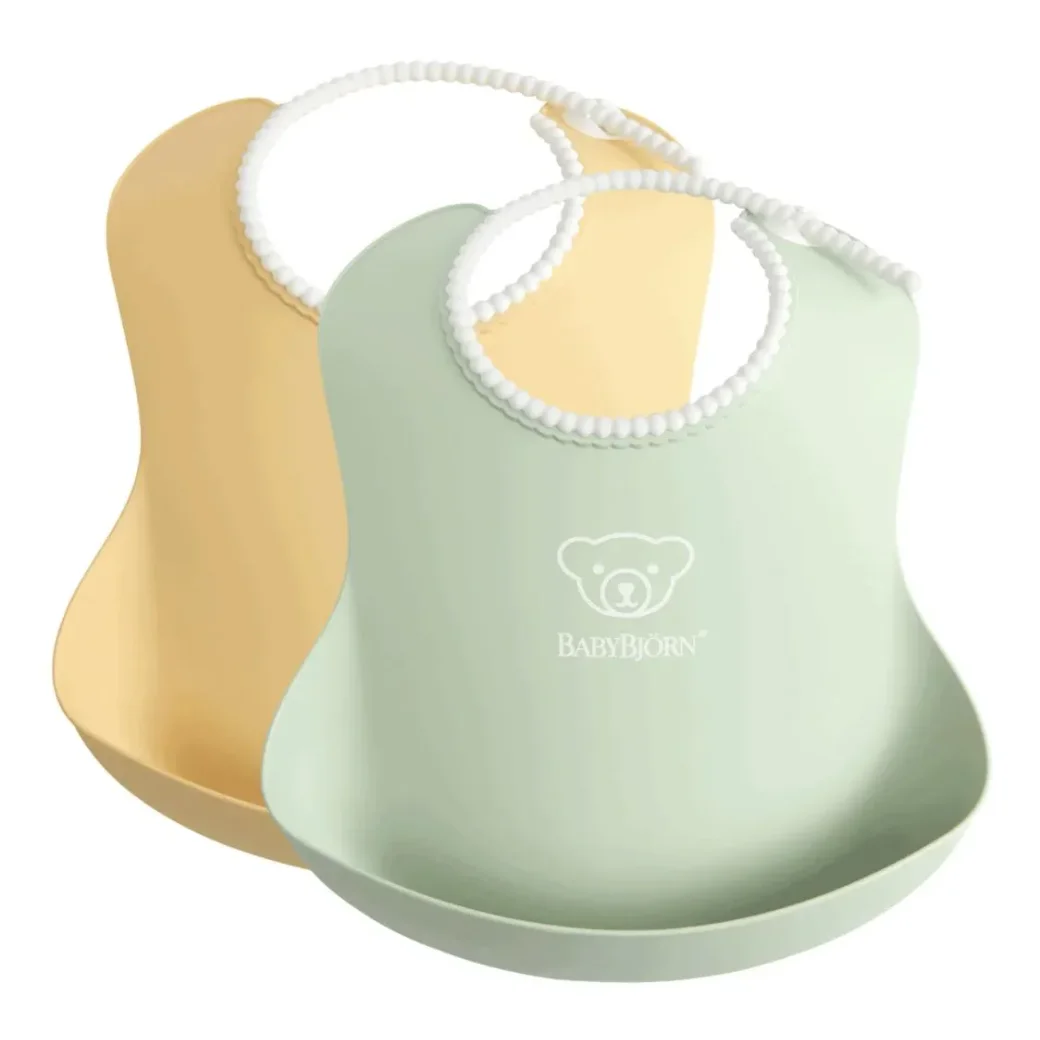 Set 2 bavete BabyBjorn Powder Yellow / Powder Green foto