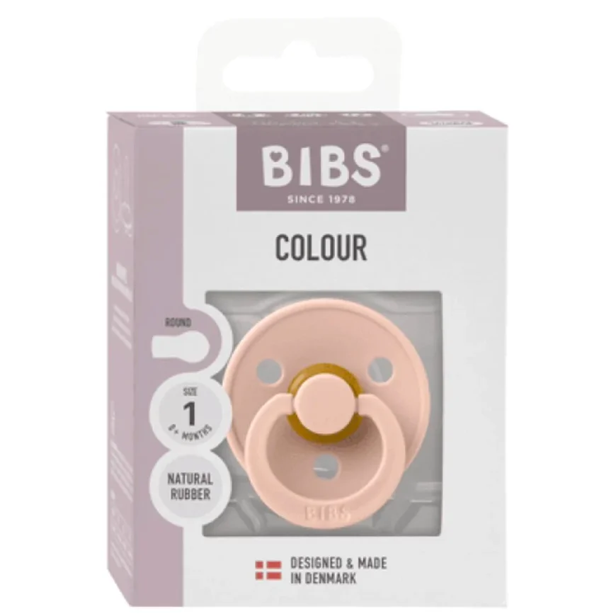 Пустышка круглая латексная BIBS Blush (0-6 мес.) - Премиальная упаковка