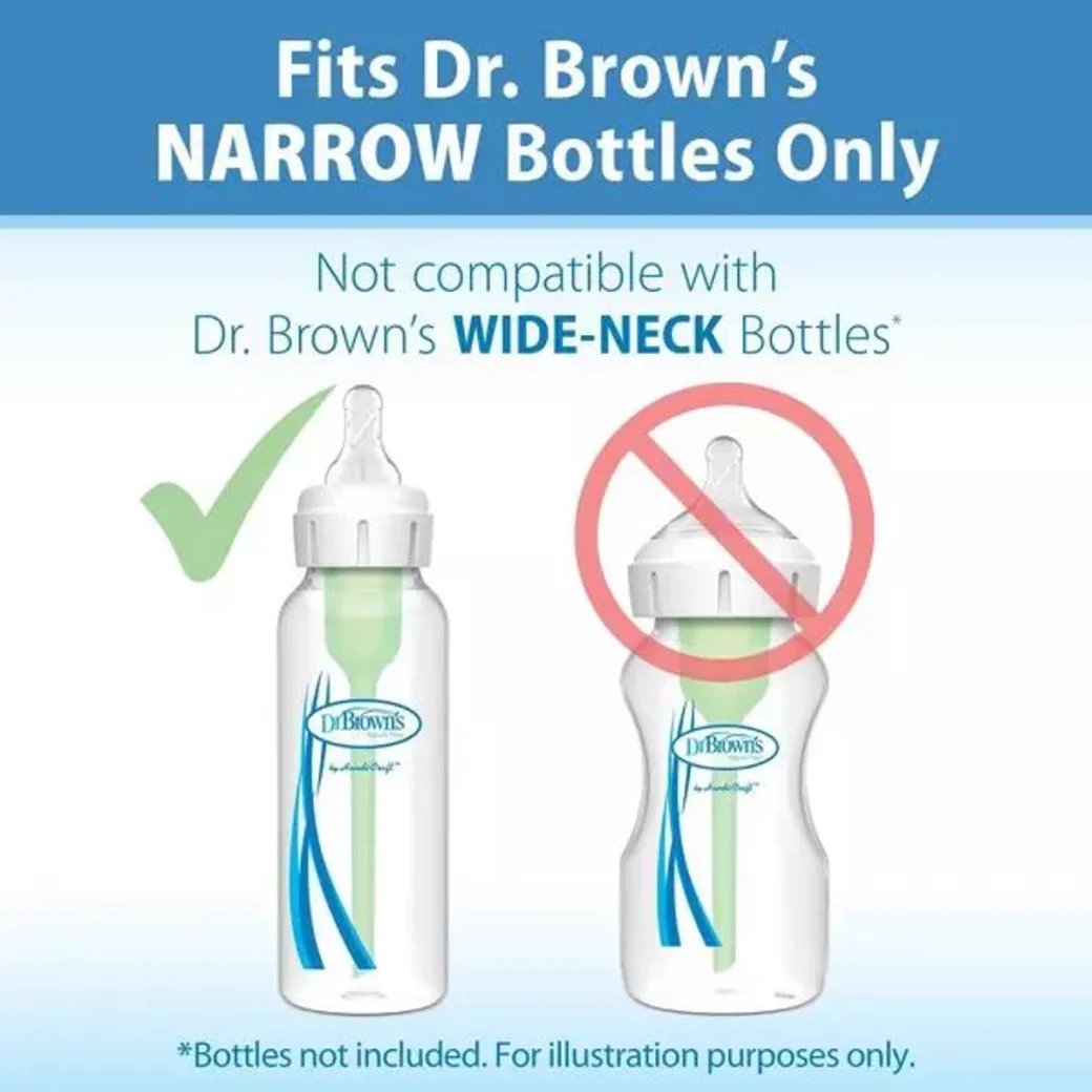 Tetina din silicon cu gat ingust Dr. Brown's Preemie, flux lent (0+ luni)