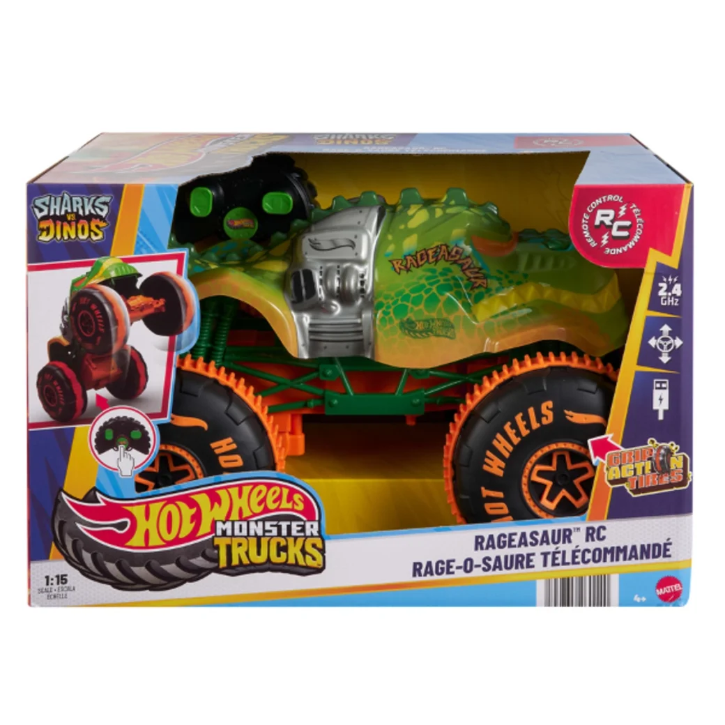 Радиоуправляемый внедорожник 1:15 Hot Wheels Monster Trucks "Rageasaur"