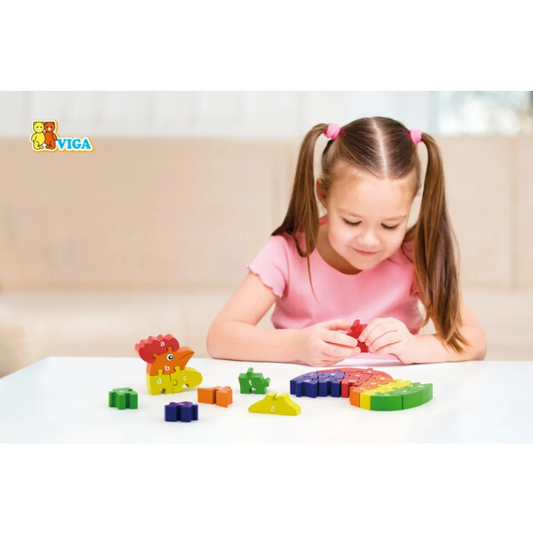 Puzzle 3D din lemn "Cocoș"