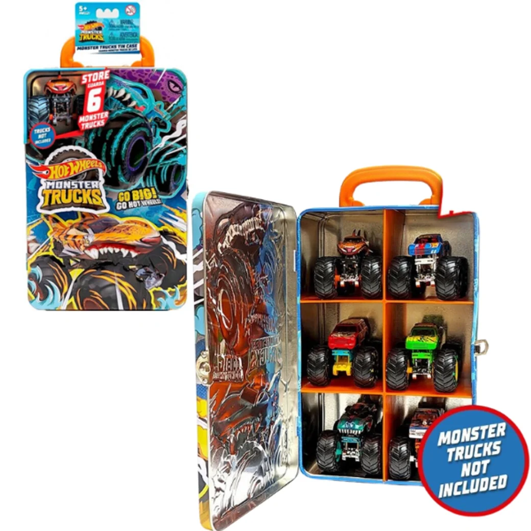 Hot Wheels Контейнер для хранения 6 машинок серии Monster Trucks