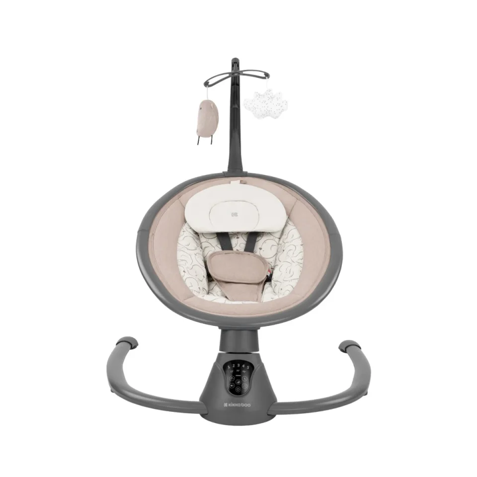 Электрические качели KikkaBoo Twiddle Beige/Grey